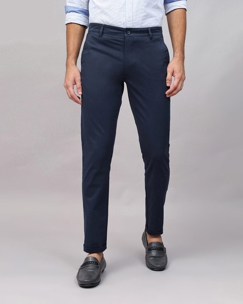 MEN Bottom Wear Formal Trousers  Xxllent Formal Navy Blue Trousers