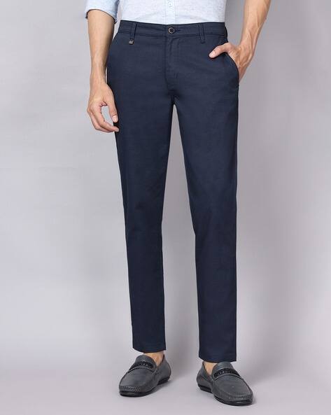 Buy Navy Blue Trousers Pants for Men by CLUB CHINO Online