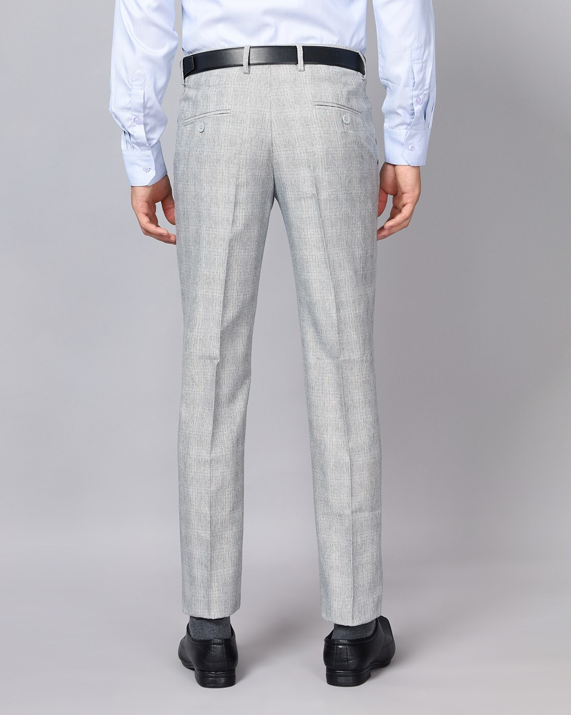 Buy Men Grey Check Slim Fit Formal Trousers Online  782922  Peter England
