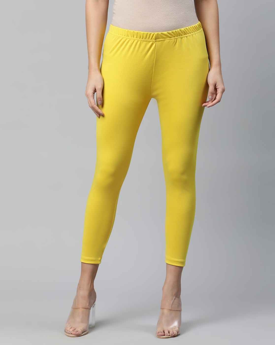 Buy Yellow Leggings for Women by Jaipur Kurti Online | Ajio.com