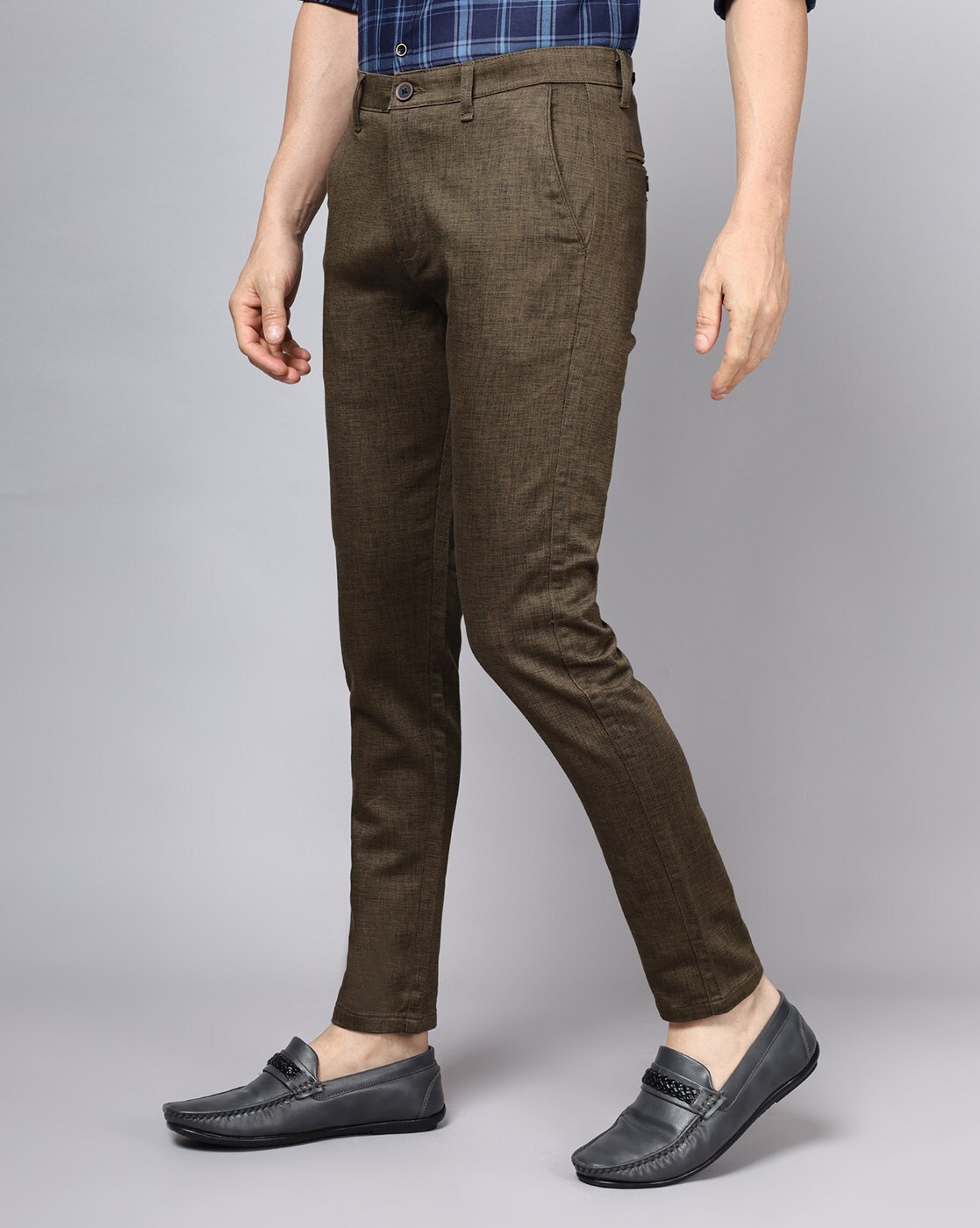 Buy Highlander Light Grey Slim Fit Solid Casual Trouser for Men Online at  Rs.559 - Ketch