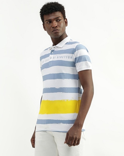 Striped 2025 pique polo