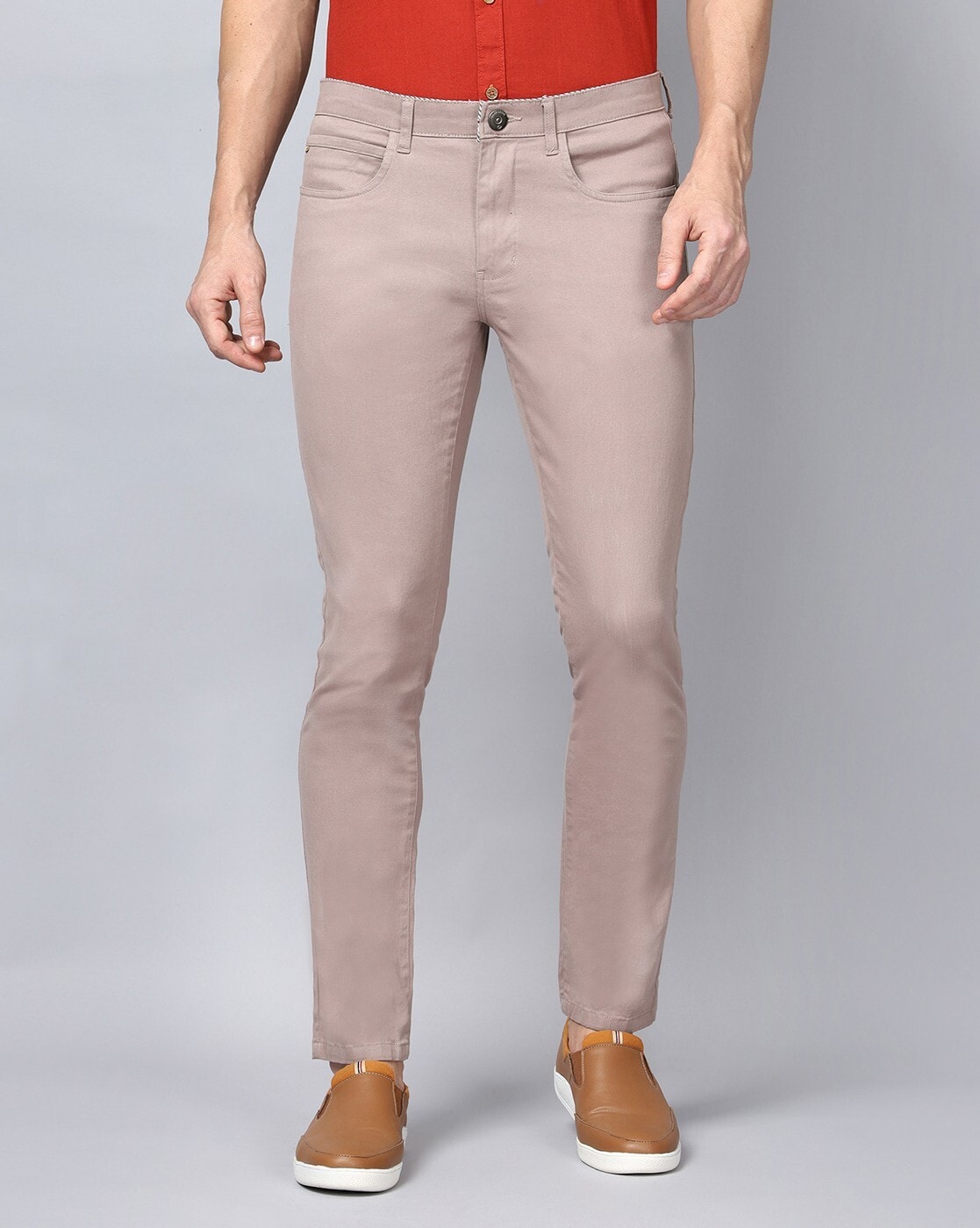 Buy NTX Womens Regular Fit Cotton Trousers Pants NTX17FAWNTXMFawnM  at Amazonin
