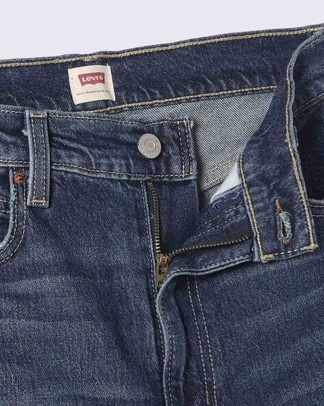 Lightly Washed Straight Fit Jeans with Washwell