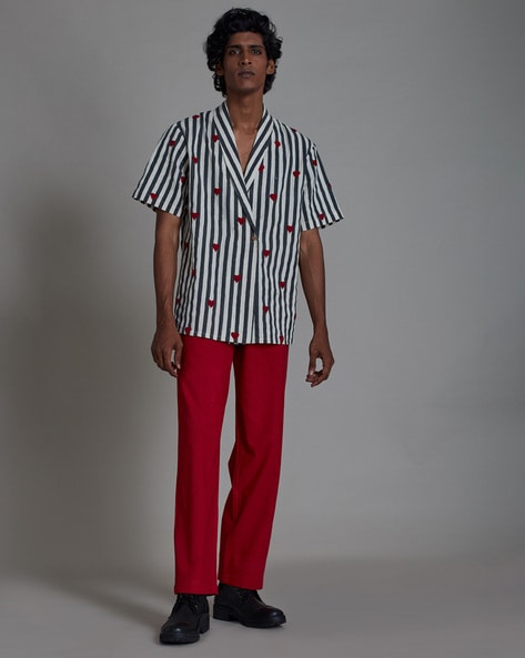 Men's Red Trousers | boohooMAN UK-saigonsouth.com.vn