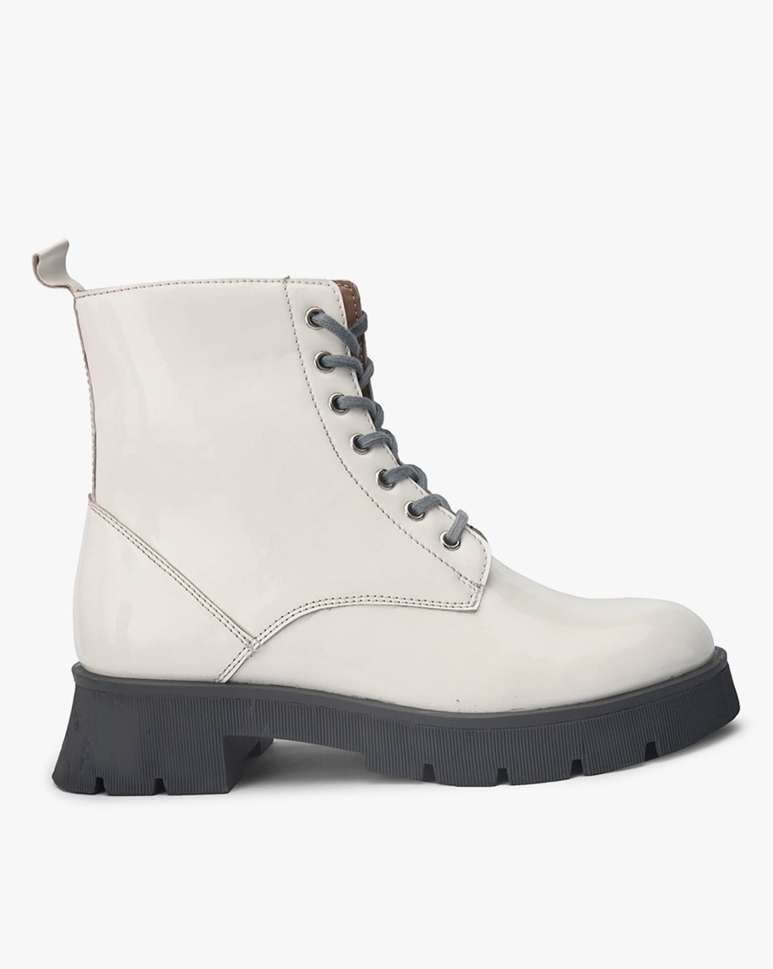 Stradivarius Lace Up Ankle Boots in White | Lyst