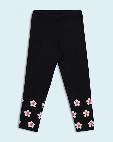 Buy STOP Black Girls Regular Fit Printed Leggings | Shoppers Stop