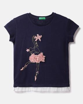 united colors of benetton Embellished Round-Neck T-Shirt-picture-39