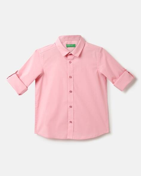 UNITED COLORS OF BENETTON Solid Spread Collar Shirt