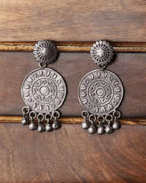 Shop Raima Silver Earrings Silver Online from Anita Dongre