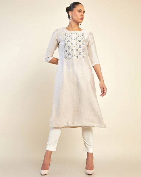 Soch Embroidered Straight Kurta