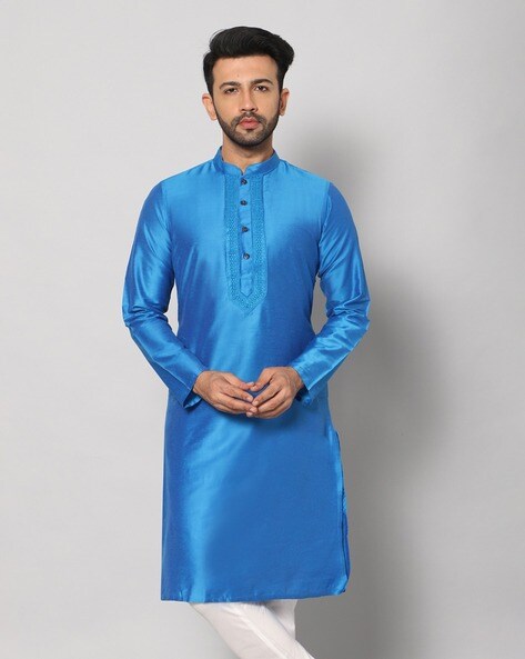 Kurta with Embroidered Yoke