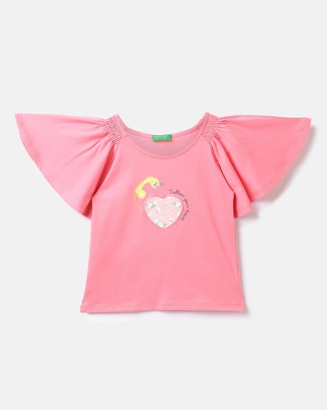 UNITED COLORS OF BENETTON Graphic Print Round-Neck T-Shirt