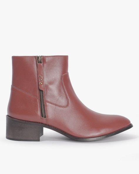 Women Zip-Up Ankle-Length Boots