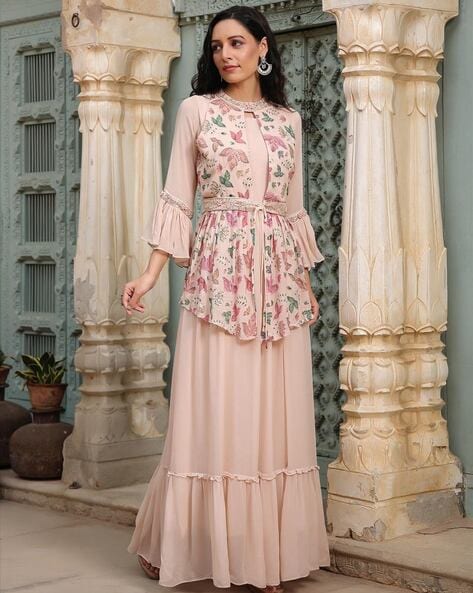 Designer Long Gown Koti Style Suit at Rs 995 | Anarkali Salwar Kameez in  Ahmedabad | ID: 23926832297