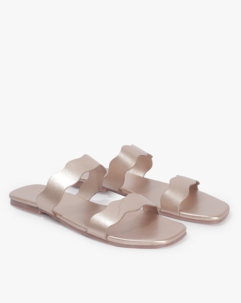 Light Gold Crystal Sandals w/3