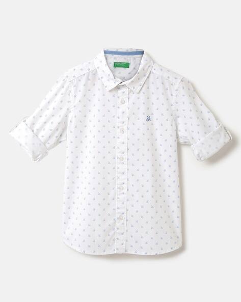 UNITED COLORS OF BENETTON Printed Spread Collar Shirt