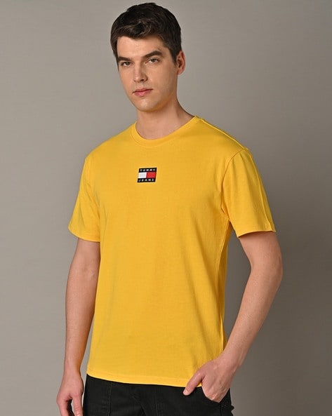 Yellow tommy hilfiger discount shirt