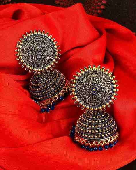 Kaya Kundan & Pearl Big Jhumka Earrings – The Glocal Trunk