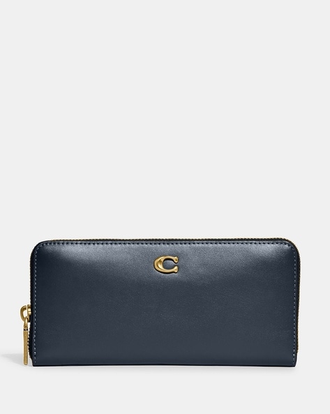 Sell Coach Long Zip Around Wallet - Blue | HuntStreet.com