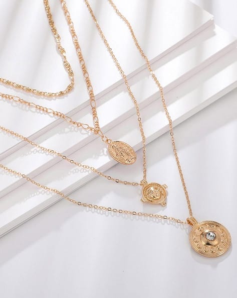 Buy Gold-Toned Necklaces Pendants for Women by Shining Diva