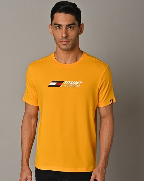 Yellow tommy 2025 hilfiger shirt