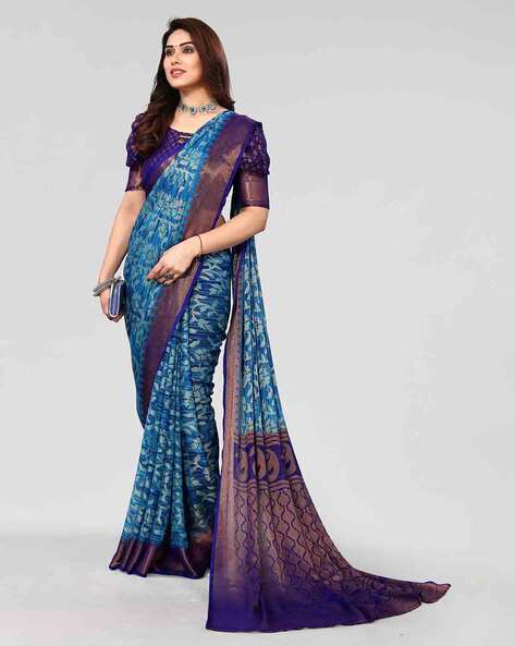 Vimla Prints Pvt. Ltd. - • Made of Italian crepe silk fabric, this saree is  light in weight and soft against skin too. Comfortable to drape throughout  the day, this saree is