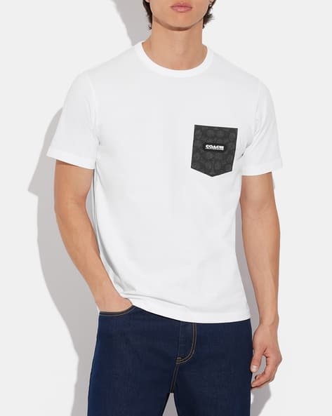Buy Coach Essential Pocket Organic Cotton T-Shirt | White