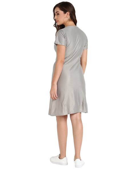 Buy Grey Dresses for Women by FASHFUN CLOTHING Online - Main Image