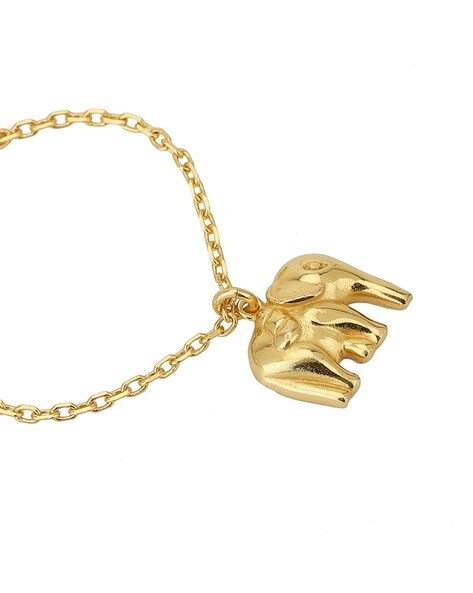 Charlie & Co. Jewelry | 14K Gold Elephant And Heart Bracelet Model-AB773