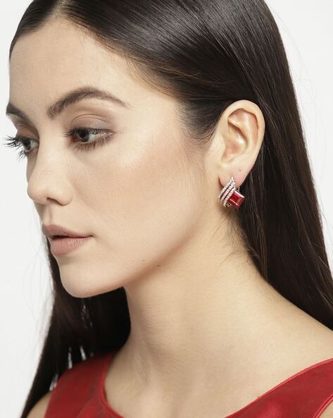 Aggregate 115+ crystal stone earrings studs