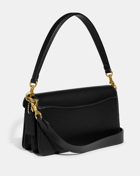 Tory Burch Kira Chevron Convertible Leather Shoulder Bag - Black/Rolled  Brass • Price »