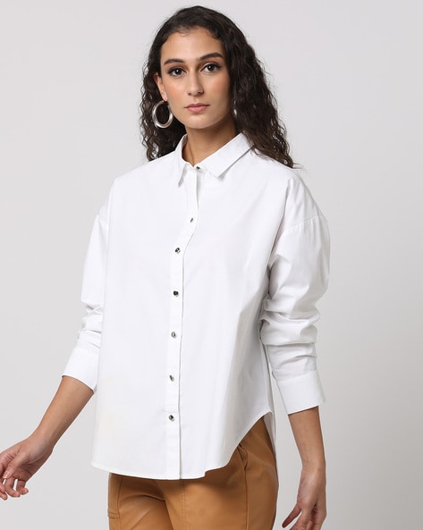 white oversized shirt womens