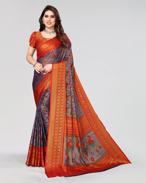 Heavy Chiffon Saree With Fancy Embroidery Lace at Rs.799/Piece in surat  offer by poonam fab sarees