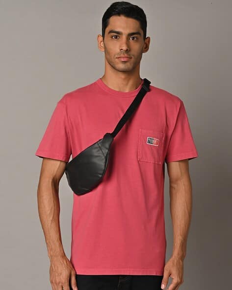 TOMMY HILFIGER Regular Fit Crew-Neck T-Shirt with Patch Pocket