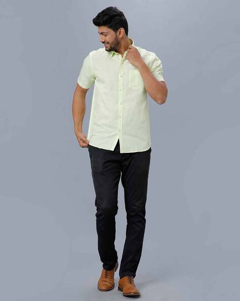 Buy Ramraj Cotton Mens Full Sleeve Formal Poly Cotton White Shirt Online at  Best Price | Distacart