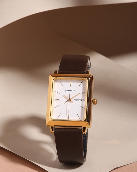 Sonata best sale watch square