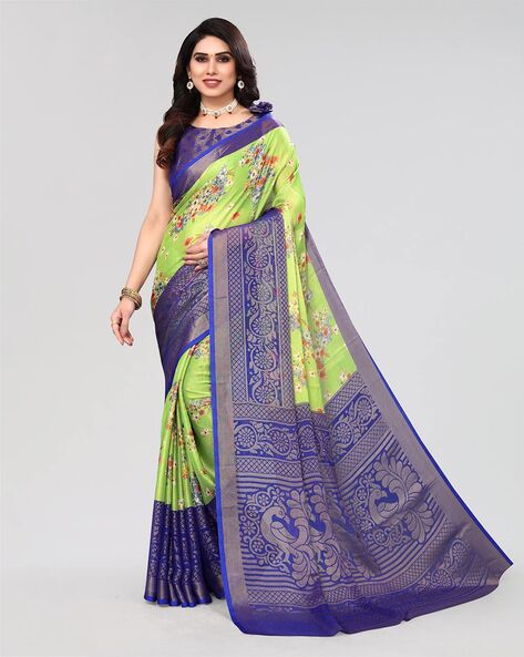 Buy Teal Sarees for Women by KORAM'S DESIGN Online | Ajio.com