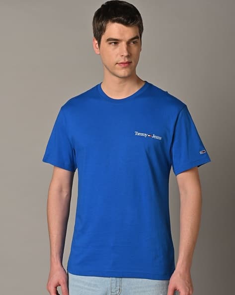 TOMMY HILFIGER Regular Fit Crew-Neck T-Shirt with Brand Embroidery