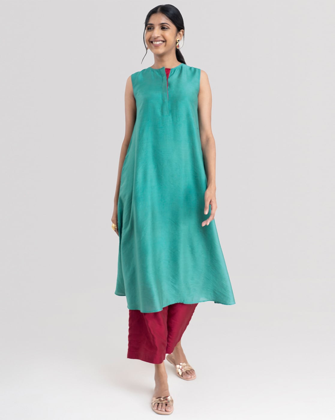 Buy Teal Ethnic Wear Sets for Girls by WHITE WORLD Online | Ajio.com