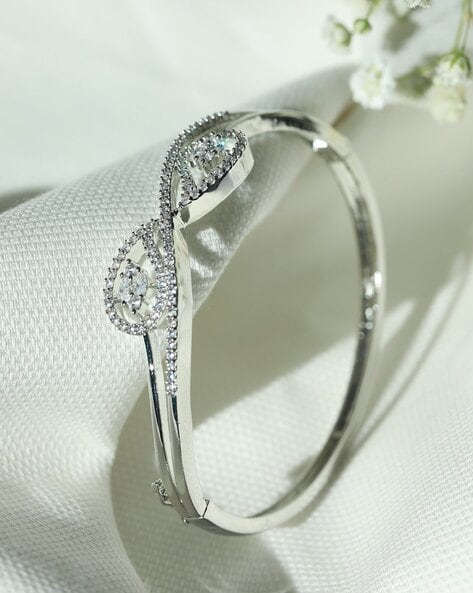 Bangle Arch Cut Bracelet Sterling Silver Charm Bracelet