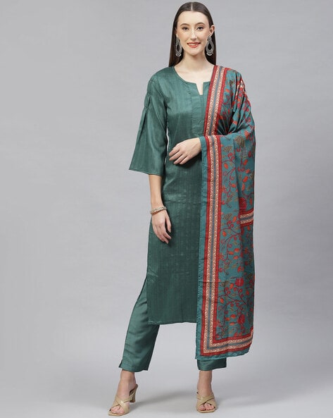 Nayo Cotton Red Geometric Printed Kurta with Cigarette Pants, Size: S-XXL  at Rs 674 in Jaipur