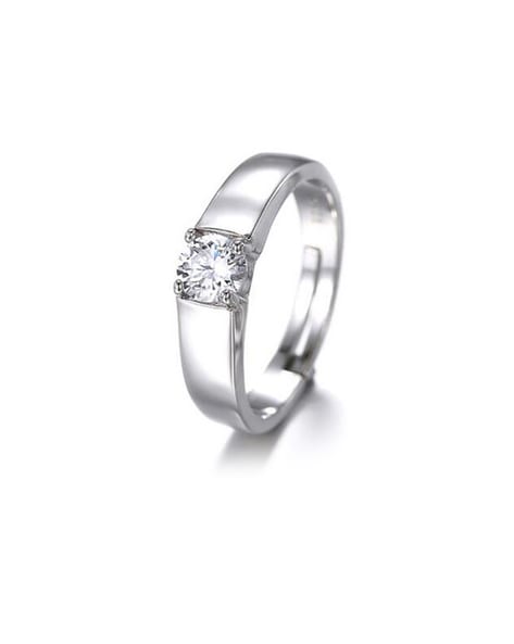 Dazzling 950 Karat Platinum And White Gold And Diamond Floral Ring