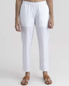 Tapered Fit Pants with Elasticated Waist-image-2