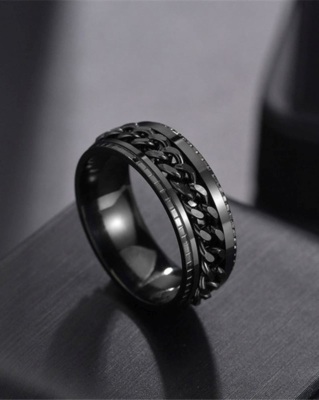Discover Minimal Black Bead CZ Silver Ring | Paksha - Paksha India
