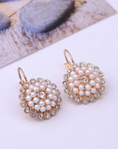 New Boho Colorful Clip India Earrings For Women Flower Tassel Earring  Rhinestones Pendant Crystal Statement Earrings