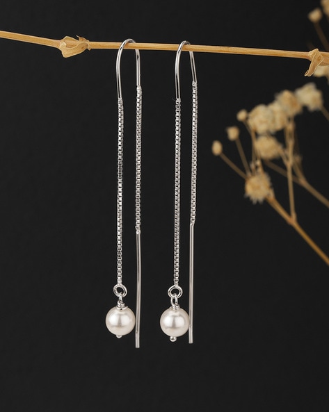 925 silver deals pearl earrings