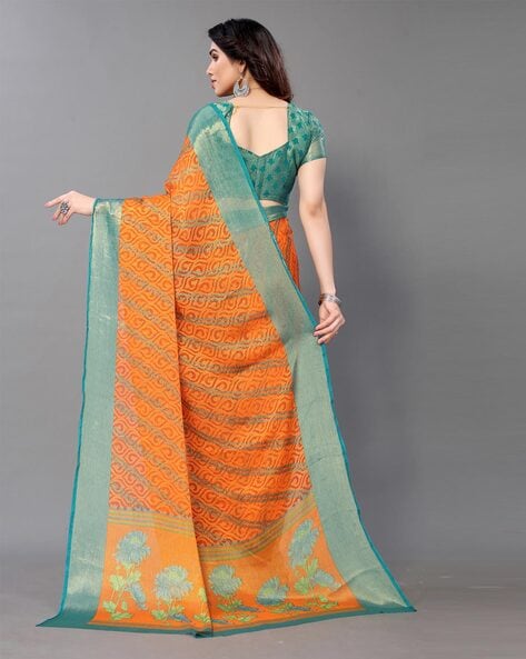 Buy Orange Sarees for Women by HOUSE OF BEGUM Online | Ajio.com