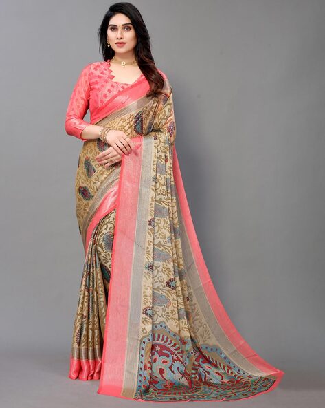 Buy Teal Sarees for Women by GRIVA DESIGNER Online | Ajio.com