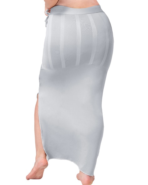 Dermawear Saree Shapewear Skirt Long Side Tie Side Slit Womens